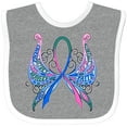 thumbnail image 3 of Inktastic Thyroid Cancer Awareness with Butterfly Ribbon Words Boys or Girls Baby Bib, 3 of 4