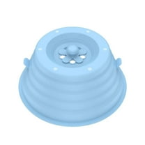 1Pcs Microwave Silicone Splatter Cover for Food Large Microwave Plate Food Cover With Easy Grip Handle Anti-Splatter Lid With Enlarge Perforated Steam Vents,11in,BPA Free,Dishwasher Safe (Sky Blue)