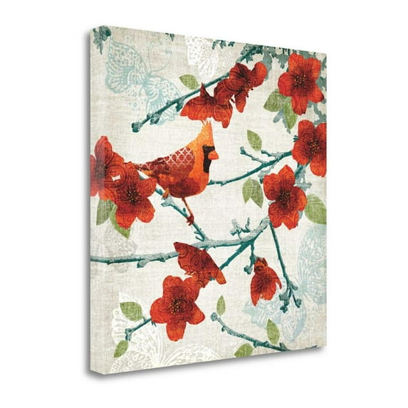 30x30 Birds And Butterflies IV By Tandi Venter - Print Canvas Fabric Multi-Color