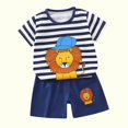 thumbnail image 4 of Elainilye Fashion Toddler Summer Outfits Boys Girls Cute Short Sleeve Print Casual Suit Baby Clothes Shorts Set, Sizes 3M-6T, 4 of 4