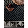 thumbnail image 4 of Furnish My Place Outdoor Collection Geometric Area Rug - 2 ft. x 3 ft. Black, Contemporary Style Water Proof Rug for Garden, Bedroom, Patio, Balcony, 4 of 6