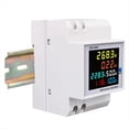 thumbnail image 5 of Medidor de Energía D52-2066, Monitor de Consumo Eléctrico de Riel DIN, Voltímetro de 100 A, Amperímetro de Vatios/KWh, Medidor de Potencia de Frecuencia B, 5 of 5