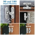 TIESOME Heavy Duty Barn Door Latches, 90/180 Degree Flip Gate Lock Zinc Alloy Right Angle Door