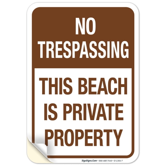 No Trespassing This Beach Is Private Property Sign,