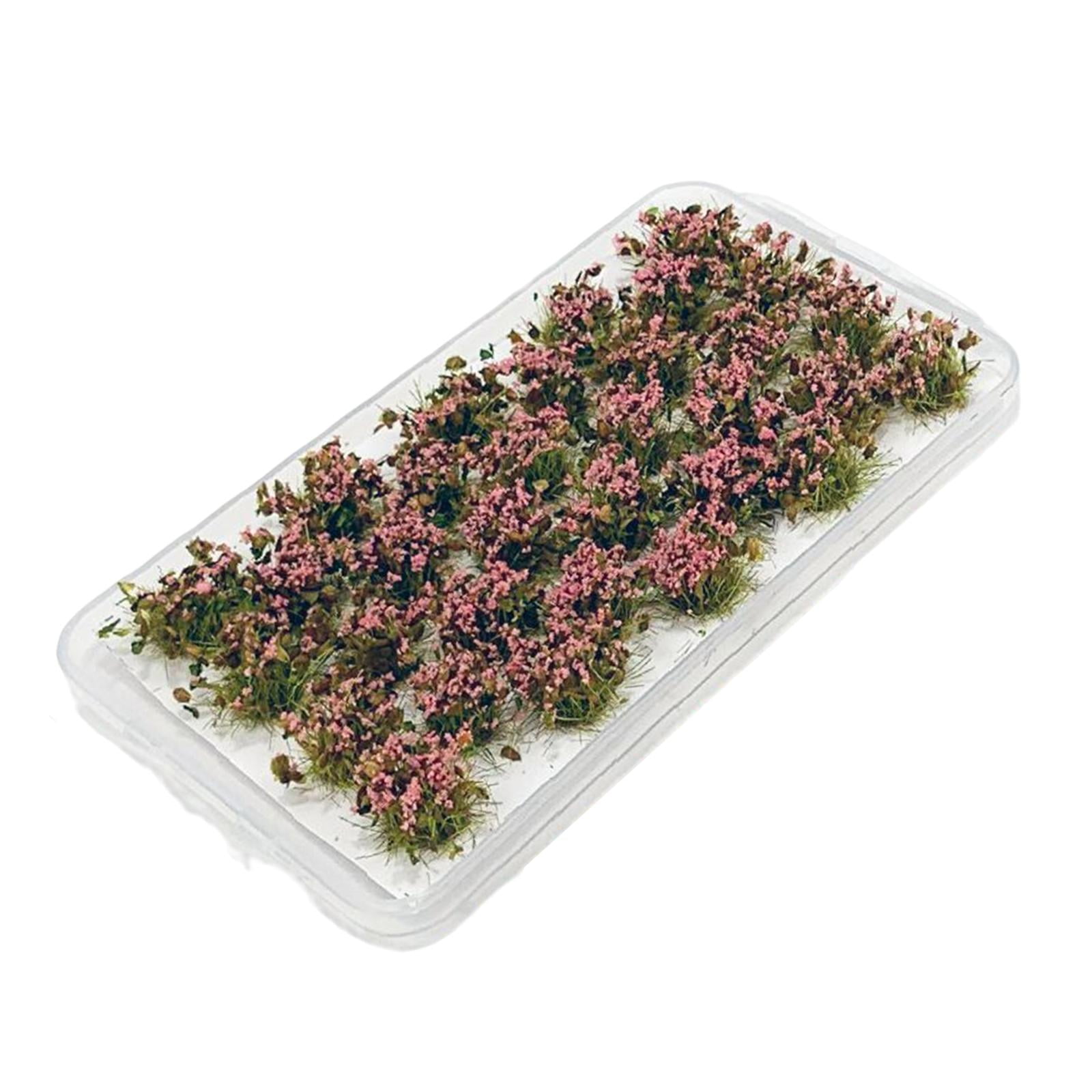 32x miniature bushes for layout l railway scenery dioramas layout pink