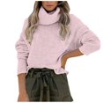 thumbnail image 1 of Femmes Oversize Doux Col Rond Manches Longues Chandails Décontractés Pull-Over Tricoté, 1 of 9