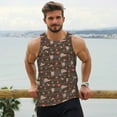 thumbnail image 6 of Gukieu Dachshund Dog Puppy Print Men's Quick Dry Fitness Vest, Round Neck Sleeveless Fitness Bodybuilding Top-Medium, 6 of 7