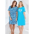 thumbnail image 5 of Dreams & Co. Women's Plus Size 2-Pack Short-Sleeve Sleepshirt, 5 of 6