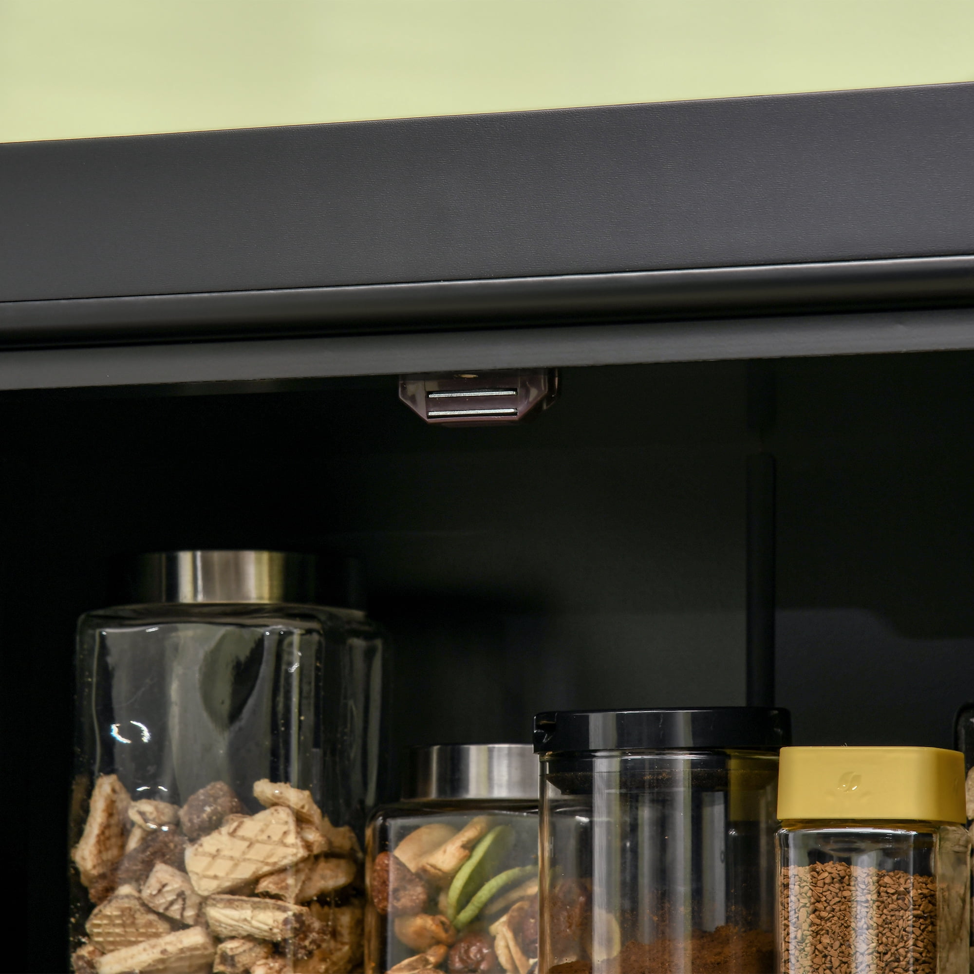 HOMCOM 72" Traditional Freestanding Kitchen Pantry Cupboard with 2 Cabinet, and Adjustable Shelves, Black