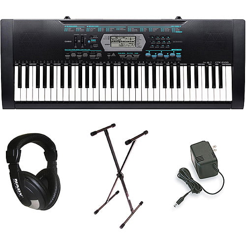 Casio CTK2100 61-Key Personal Keyboard Package with Headphones, Stand & Power Supply Walmart.com
