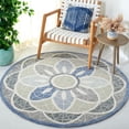 thumbnail image 2 of SAFAVIEH Novelty Malanie Floral Area Rug, Grey/Blue, 5' x 5' Round, 2 of 7