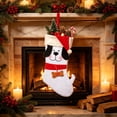 thumbnail image 7 of 2026 Christmas Home Party Decoration Christmas Stockings Cute Puppy Xmas Stocking With Santa Hat For Fireplace Tree Hanging Christmas Decorations Gifts Christmas Celebration Party Supplies, 7 of 7