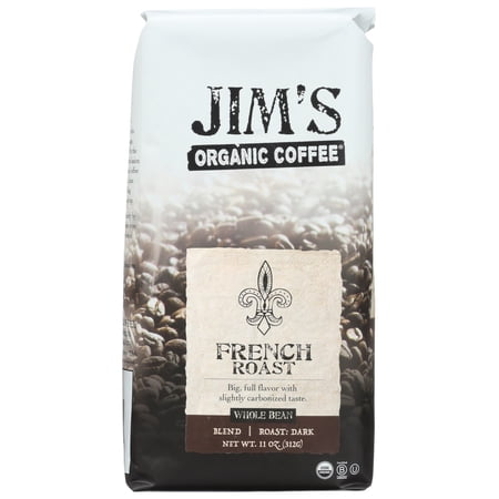 Jim'S Organic Coffee Whole Bean French Roast, 11 Oz