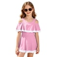 thumbnail image 4 of Shachafan Girls Ready Piece Swimwear For Girls With Ruffle Trim | Solid Bathing For Summer Two Piece Girls Bathing Suit, 4 of 4