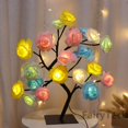 thumbnail image 4 of Lámpara LED de mesa con Árbol de flores rosas, luces nocturnas USB, decoración de Navidad, regalo para habitación de niños, iluminación de flores rosas, decoración del hogar, 24 LED, 4 of 4