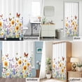 thumbnail image 6 of Watercolor Scenery Fabric Shower Curtain Butterfly Flower Washable Shower Curtains for Bathroom, Waterproof Bath Curtain with Hooks Home Decor 36x72in, 6 of 8