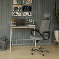 thumbnail image 4 of Silla de Oficina GERENCIAL TOPLIVING COLOR GRIS CON CABECERA AJUSTABLE Y BASE METALICA GIRATORIA, 4 of 8
