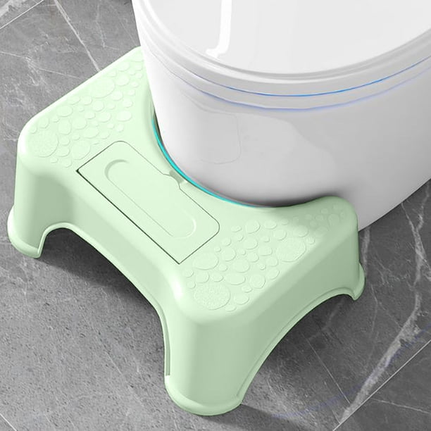 Accesorios de baño Taburete de inodoro para uso doméstico engrosado con remolque para teléfono celular para adultos y niños Reposapiés Bancos de baño para orinal