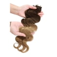 thumbnail image 4 of MY-LADY Tape in Natural Russian Human Hair Extensions Curly Ombre Glue Highlight Hairpiece 20PCS 20" #4T27 Medium Brown to Dark Blonde, 4 of 10