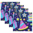 thumbnail image 5 of Iauyy Satin Napkins Set of 1- Neon Birthday Cake DIY Printing Decoration Cloth Napkin- Easy Care for Home/Party, 5 of 8