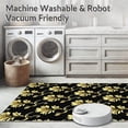 thumbnail image 5 of ODIKA 3'x5' Machine Washable Non-Slip Area Rug, Abstract Botanical Vine with Metallic Highlights High Traffic Rug with Pad, Black, 462805, 5 of 8