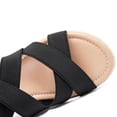 thumbnail image 3 of Women's Platform Wedge Heel Sandals - Comfortable Insole Lightweight Rubber Sole, Open-Toe Adjustable Elastic Strap Casual Summer Sandals, 3 of 7