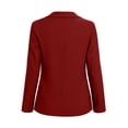 thumbnail image 3 of Womens Blazer Casual Long Sleeve Button Front Lightweight Spring Fall Jacket Blazers with Pockets Red, 3 of 4