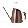 thumbnail image 1 of Dalazy Rétro Arrosoir en Acier Inoxydable Bouilloire pour Bureau Plantes Fleur, 1 of 9