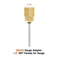 thumbnail image 3 of Adaptador de manómetro Roastove Brass 1/4 NPT hembra con funda de acero inoxidable, 3 of 6