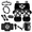 Cat Star Pattern, variant on HUIACONG Sea Turtle Car Interior Set, with Car Cup Holder Coasters Car Safety Belt Pad, Compatible with Trucks Commercial Vehicles