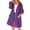 Purple, variant on Tiweut Casual Windbreaker Jackets Womens Hooded Long Sleeve Cardigan Trench Raincoat PU Material All Seasons Blouses Blue,L