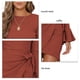 thumbnail image 4 of Vestido A Media Pierna Con Volantes Y Cuello Redondo, Vestido Con Cinturón De Manga Larga Acampanada De Fibra De Poliéster Elegante Tejido De Gofres Ocultar Cremallera Slim Fit ANGGREK  Otros, 4 of 6
