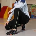 thumbnail image 5 of Yuncity Sneakers Toddler Boys Girls Hook Loop Barefoot Style Wide Toe Lightweight Breathable Sport Outdoor Daily Wear Kids Shoes Size 12-12.5 Years Black, 5 of 9
