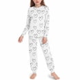 thumbnail image 6 of Cowsor Big Kids Boys Girls Valentine's Day Creative Graffiti Print Long Sleeve Top Pants Set Cute Holiday Outfit 5-16 Years Old, 6 of 7