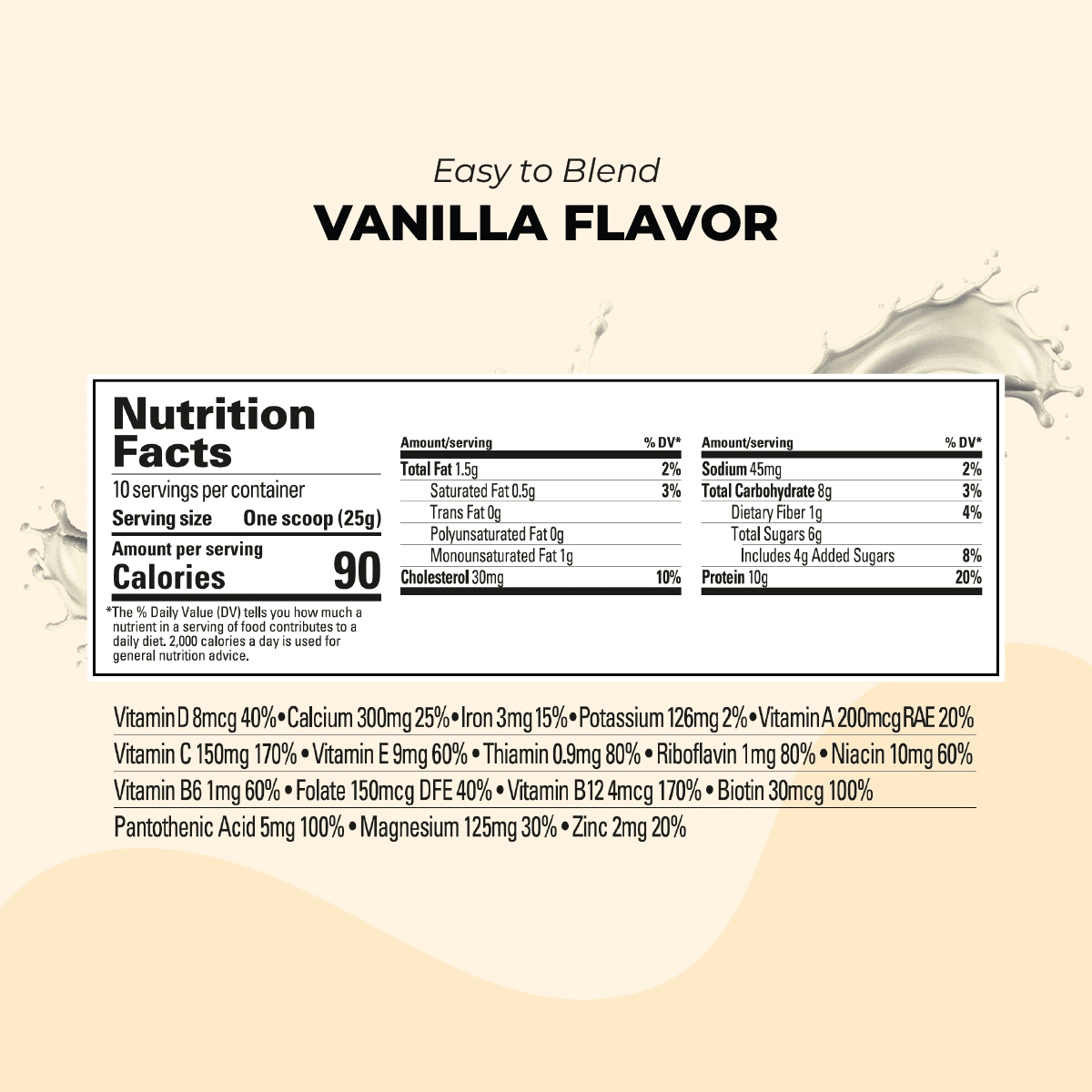 (2 pack) Healthy Heights KidzProtein, Shake Mix Powder, Vanilla, 10g Protein, 8.8oz