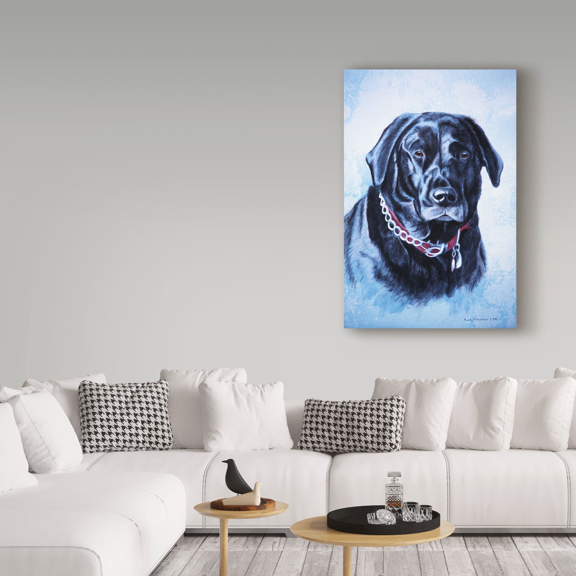 Trademark Fine Art 'Black Lab' Canvas Art by Rusty Frentner