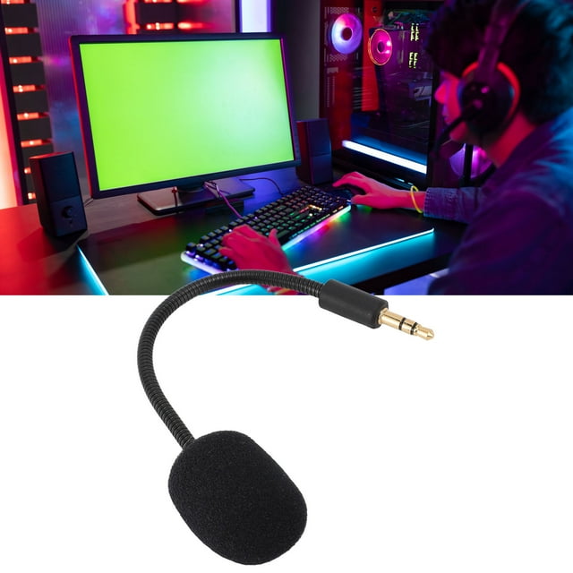 Micrófono Para Auriculares Para Juegos, Reemplazo De Micrófono Desmontable Omnidireccional Conector De 3,5 Mm Profesional Compacto Para Accesorios Para Auriculares Para Juegos