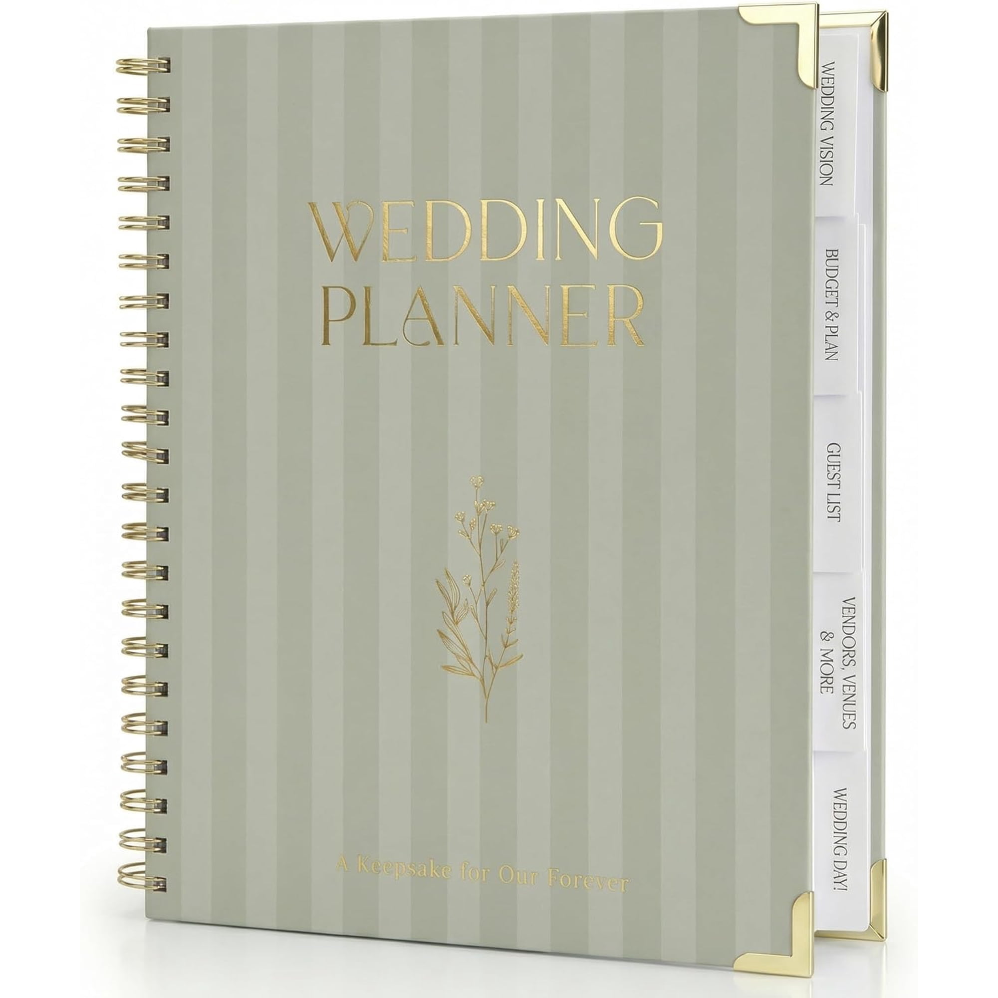 Beautiful Wedding Planner Book and Organizer - Perfect for Detailed Planning Of Your Big Day - Unique Engagement Gift for Newly Engaged Couples, Future Brides and Grooms