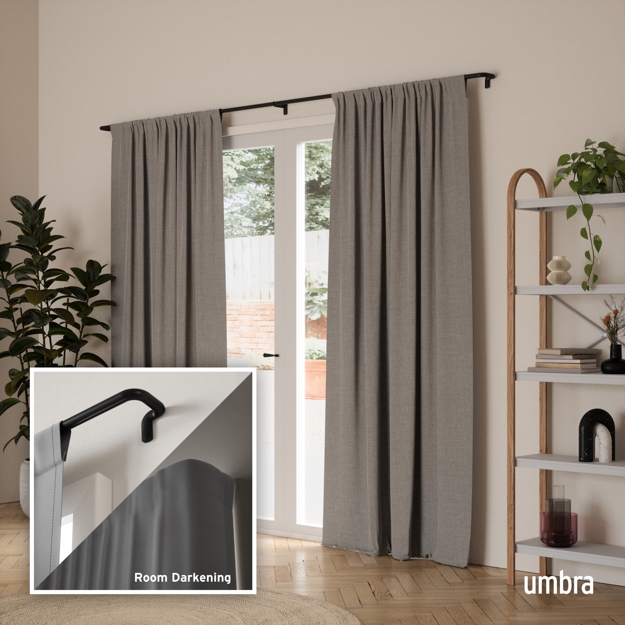 Umbra Twilight Expandable Blackout Curtain Rod 66-144"