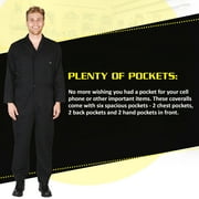 Natural Uniforms Long Sleeve Coverall 861 ( Black, XLarge )