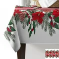 thumbnail image 4 of Christmas Poinsettia Pine Needles Pine Cones Table Cloth Waterproof Dining Tablecloth Kitchen Decorative Party Table Cover, 4 of 7