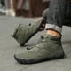thumbnail image 5 of Zapatos Hombre Senderismo Botas de Nieve Antideslizantes Más Forro para Clima Frío( 46) Verde Ejército Verde Likrtyny Tenis De Mujer Tenis De Hombre, 5 of 8