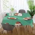 thumbnail image 3 of Yayeee Tablecloths 54" x 72" Rectangle Wrinkle Resistant Party Table Cover, Green American Footballs, 3 of 8