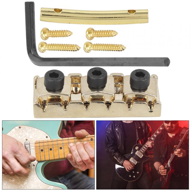 TOPINCN Sturdy Lock Nut System, Soft Glossy Appearance String Lock Nut, Lightweight For Home Guitar