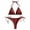 Red, variant on Tankini Sets for Women Women Snake Skin High Cut V Neck Two Pieces Bikini Swimwear Swimsuit Beachwear 2025 Tankinis Set