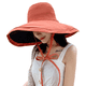 thumbnail image 1 of Sombrero de sol para mujer, de ala ancha, con protección solar UPF 50+, plegable, para playa, para verano, 1 of 5
