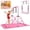 Pink, variant on Cirui Gymnastics Bar for Kid,Foldable Horizontal Junior Gymnastics Equipment Bar with Mat,Adjustable Height Kids Gymnastics Bar for Home Gym,Pink