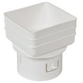 thumbnail image 5 of 4x4x4 Universal Adjusting Downspout to Drain Pipe Adapter, White, 5 of 5
