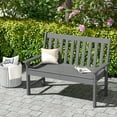 thumbnail image 4 of Gymax Garden Bench All-Weather HDPE 2-Person Outdoor Bench for Front Porch Backyard, 4 of 10