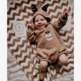 thumbnail image 3 of WIBACKER Baby Christmas Tree Sweatshirt Romper with Lining + Hat, Newborn Girl Boy Outfits Set, 3 of 11